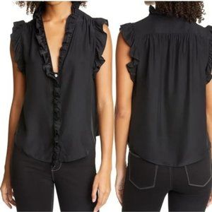 Lauren Ruffle Blouse - 100% Silk